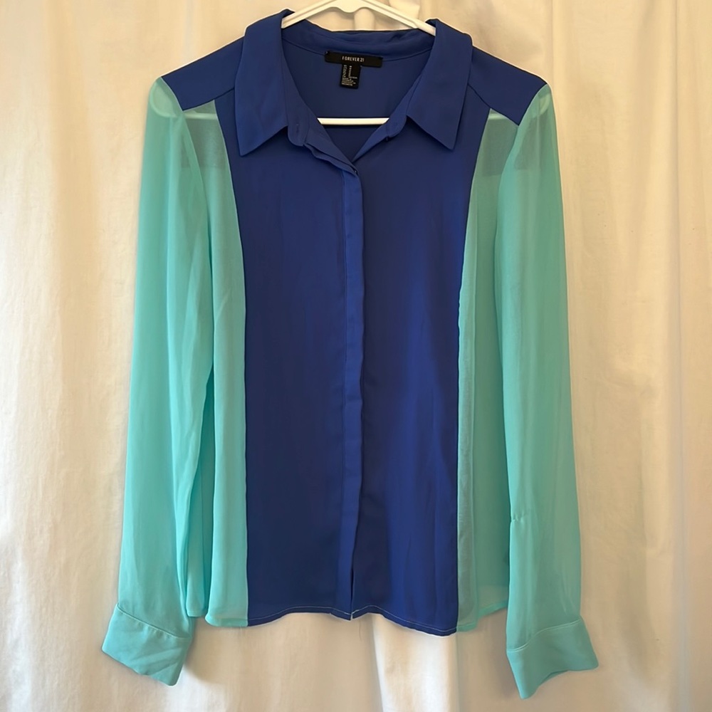 Forever 21 Color Block Blouse